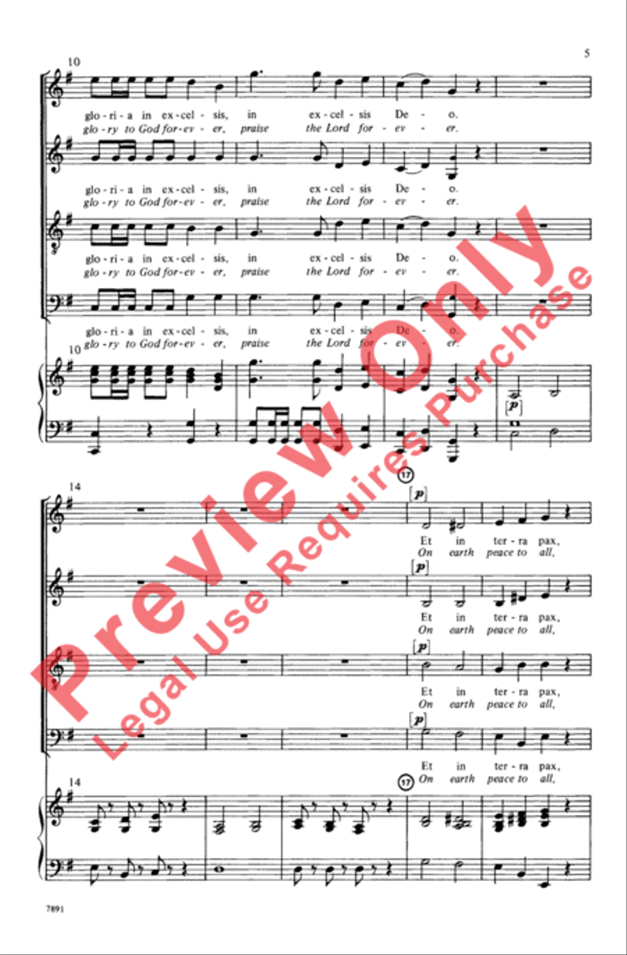 Gloria 4-Part scores gallery preview page 5