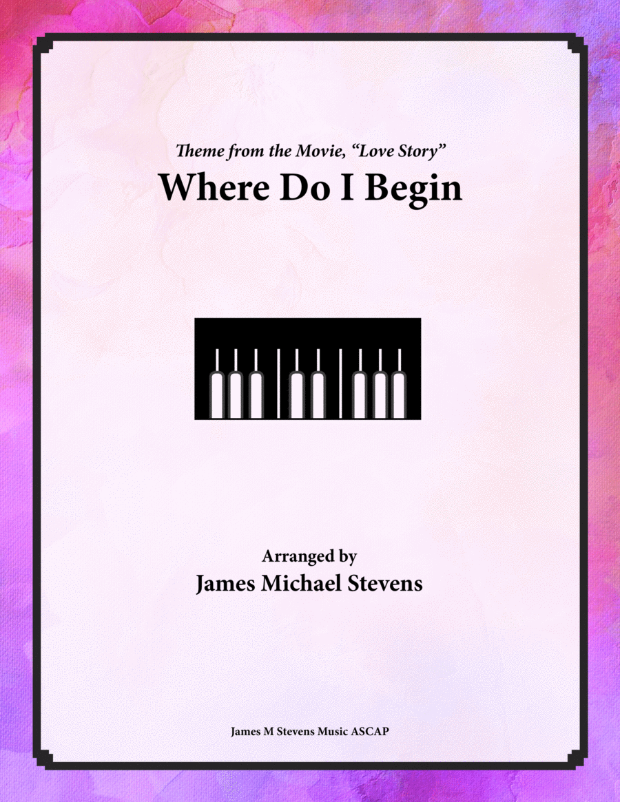 Where Do I Begin (love Theme) Piano Solo scores gallery preview page 1