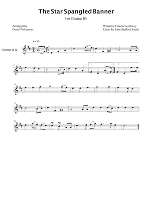 The Star Spangled Banner (For Clarinet)