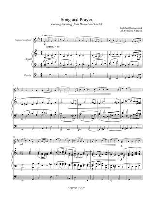 Song and Prayer (from Hansel and Gretel) for Soprano Sax and Organ