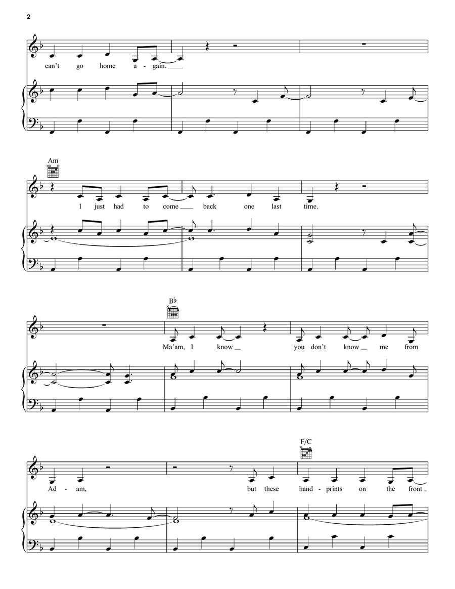 The House That Built Me Piano, Vocal, Guitar scores gallery preview page 2