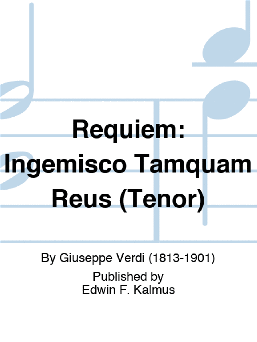 REQUIEM: Ingemisco Tamquam Reus (Tenor) Set of Parts scores gallery preview page 1