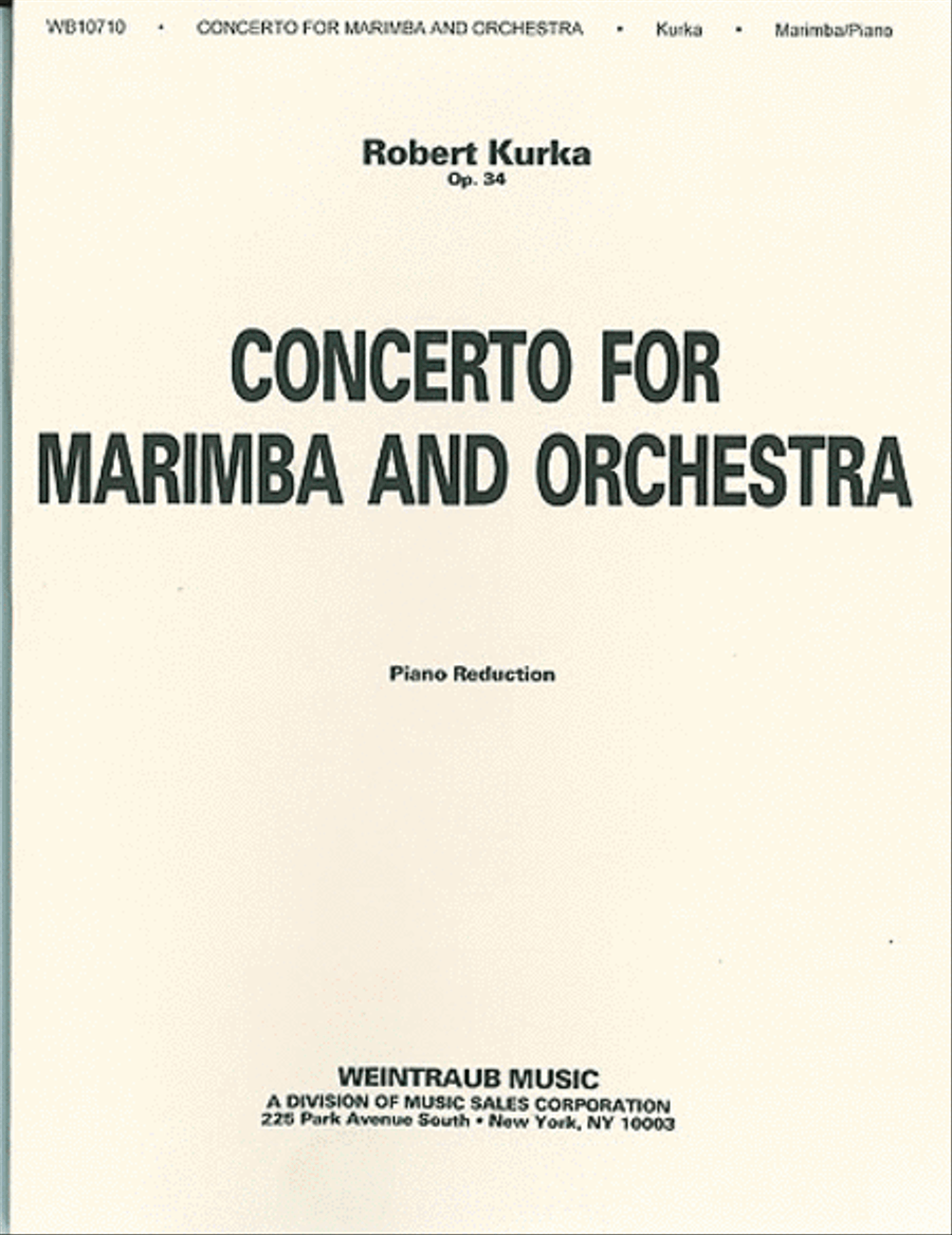 Kurka Concerto For Marimba & Piano Piano Accompaniment scores gallery preview page 1