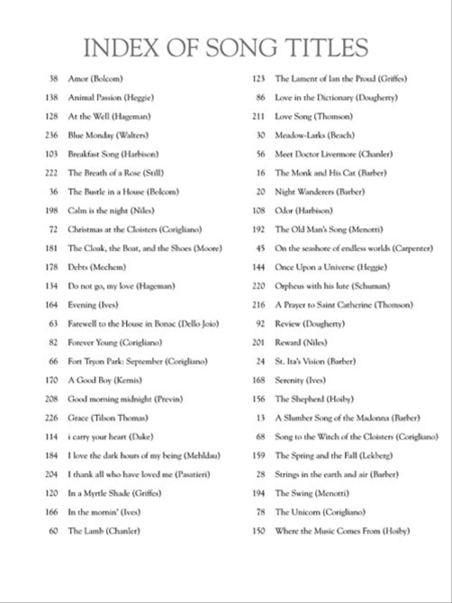 The G. Schirmer Collection of American Art Song – 50 Songs by 29 Composers Voice Solo scores gallery preview page 4