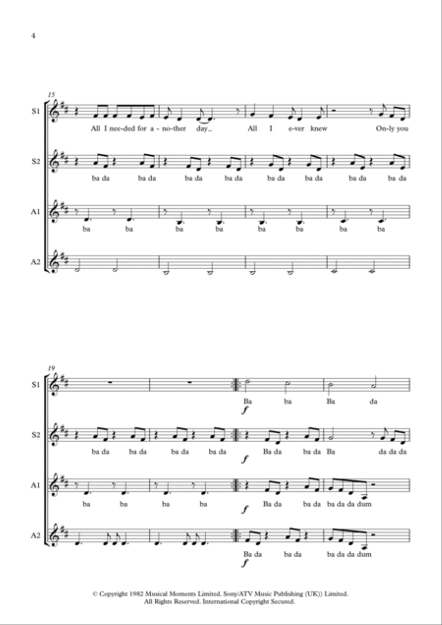 Only You SSA scores gallery preview page 4