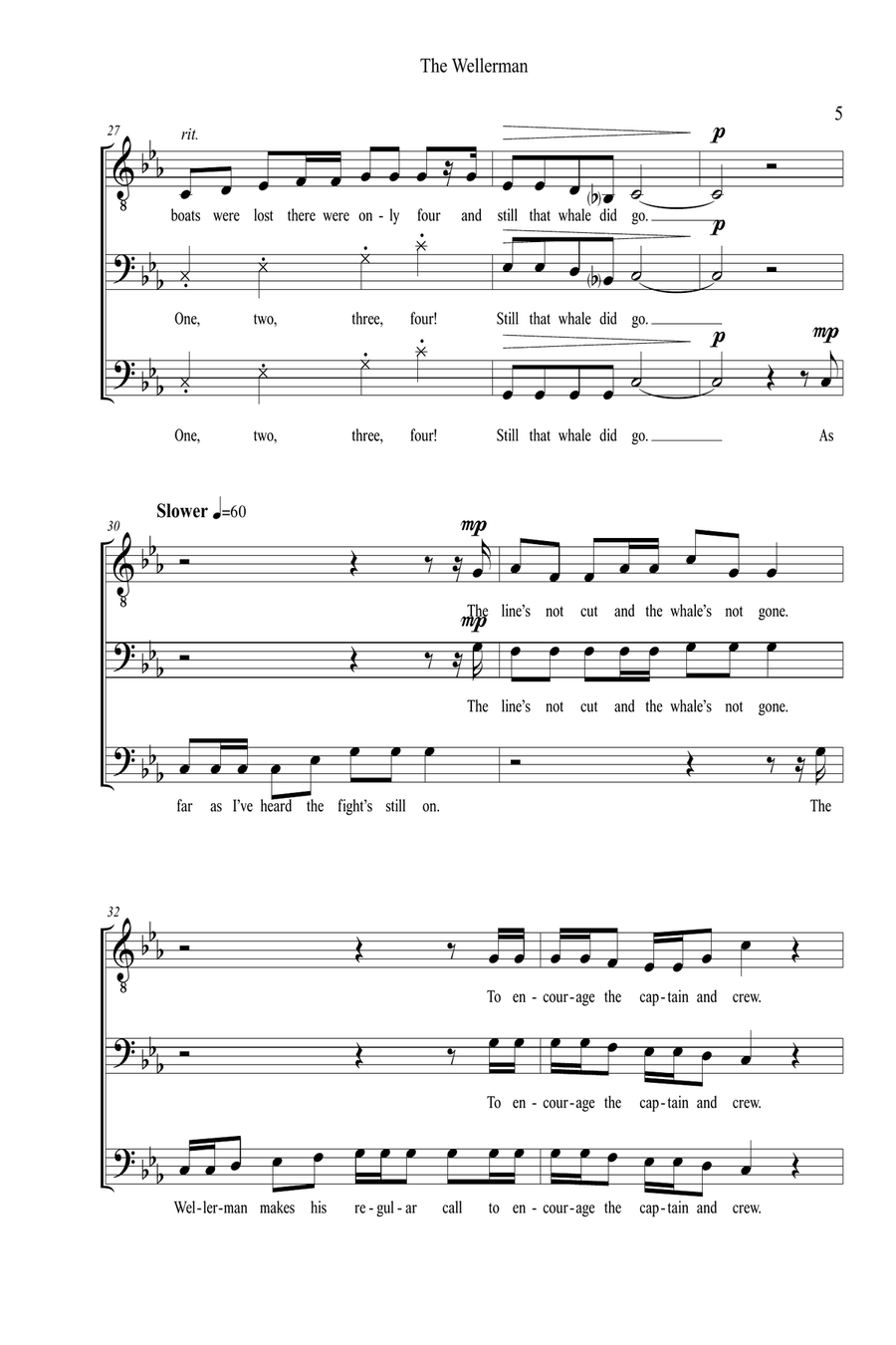 The Wellerman (Sea Shanty) TBB a cappella TB scores gallery preview page 5