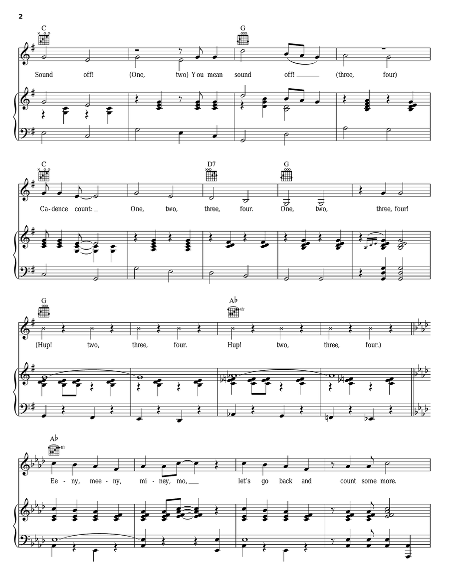 Sound Off Sound Off Piano, Vocal, Guitar scores gallery preview page 2