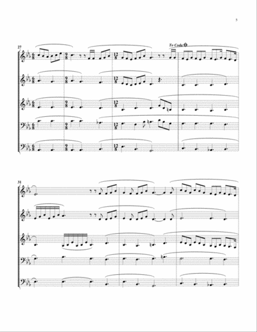 She's Always A Woman Brass Ensemble scores gallery preview page 6