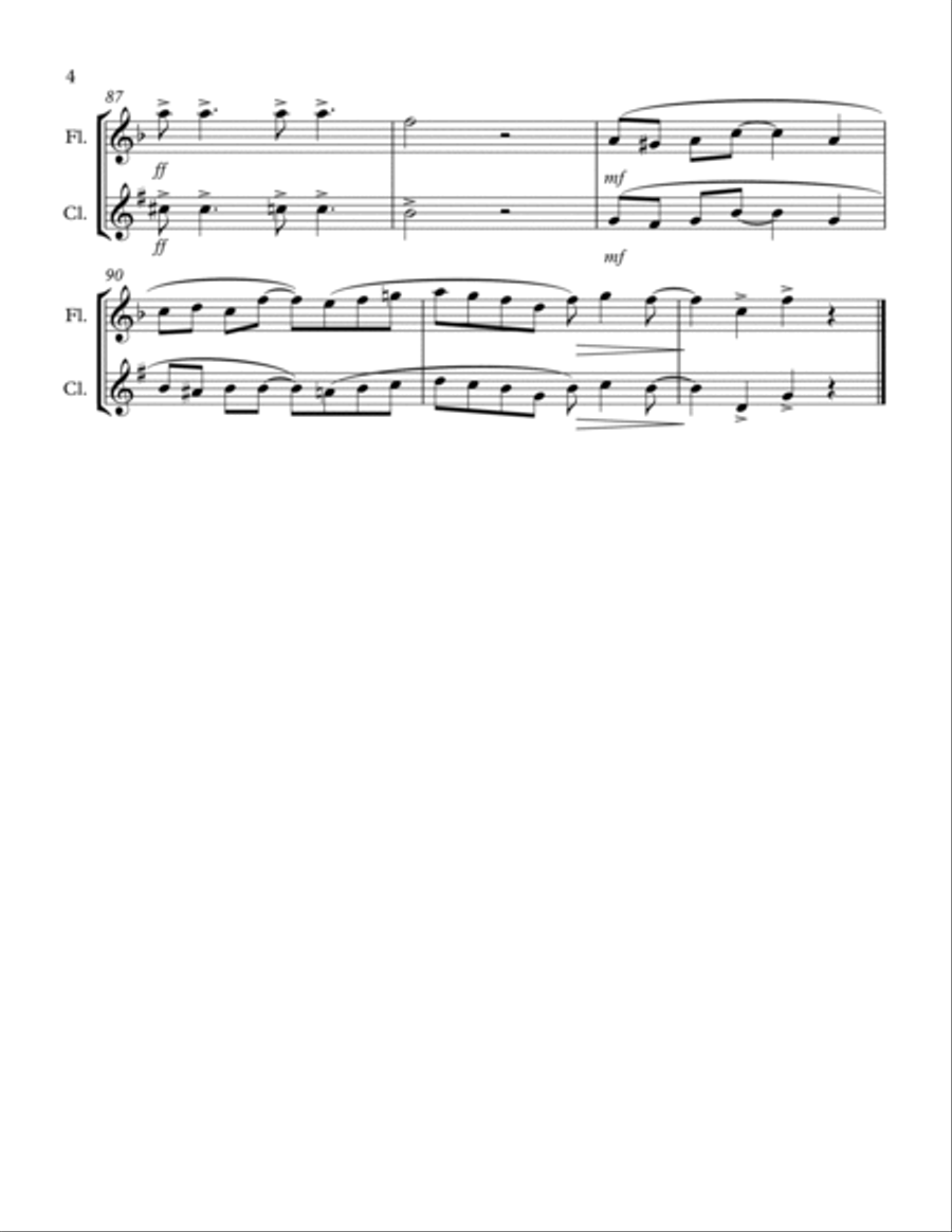 When I'm Sixty-four Woodwind Duet scores gallery preview page 5