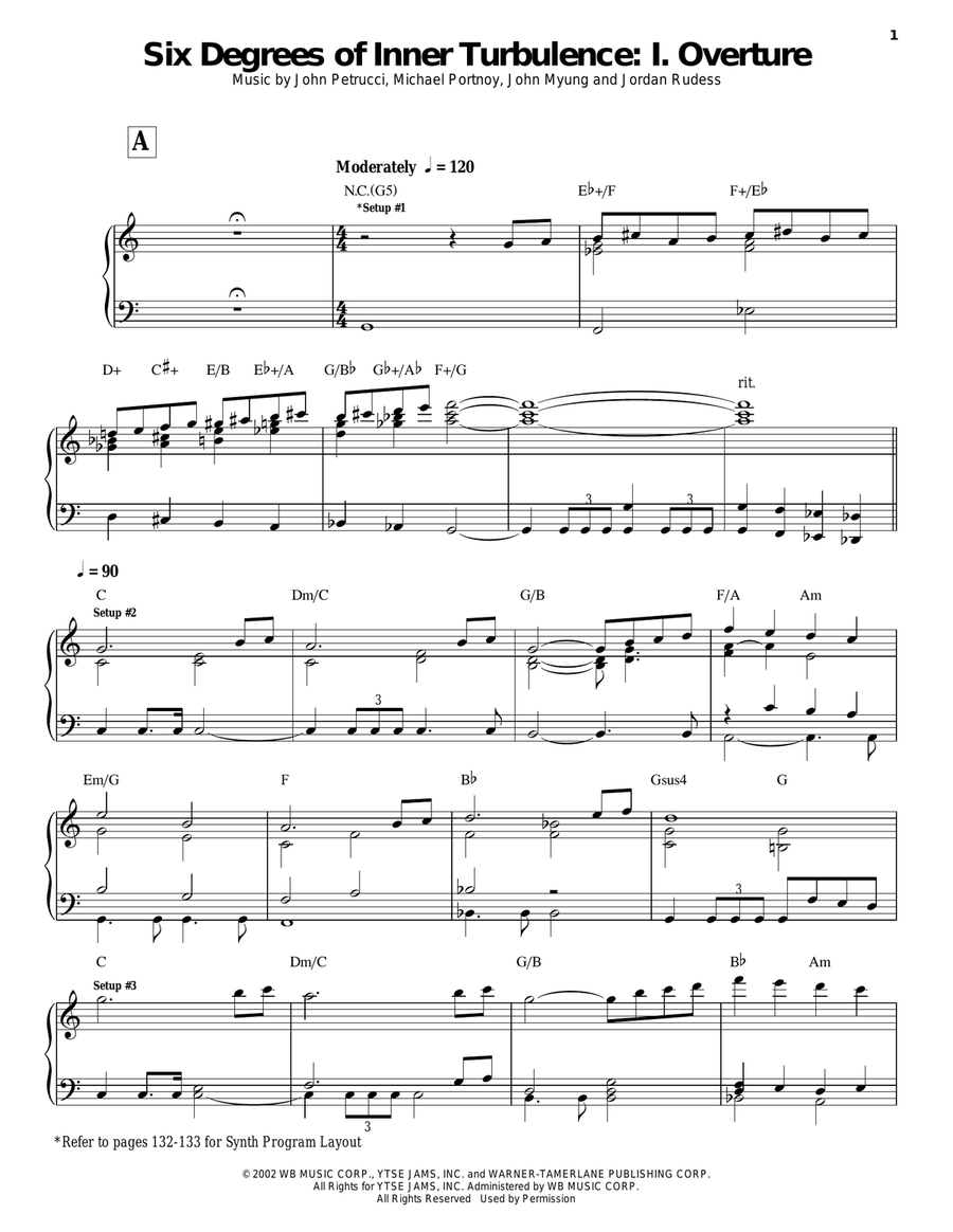 Six Degrees Of Inner Turbulence: I. Overture Voice scores gallery preview page 1