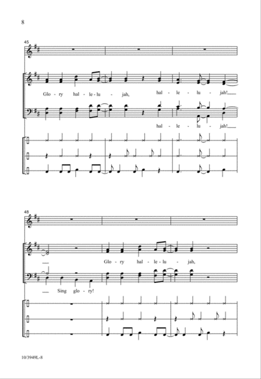 Glory, Hallelujah! Glory, Hallelujah! 4-Part scores gallery preview page 8