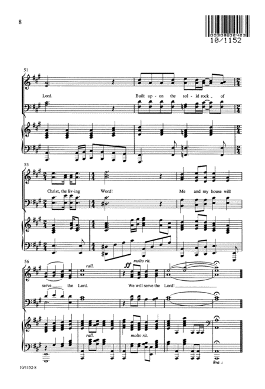 We Will Serve the Lord 4-Part scores gallery preview page 8