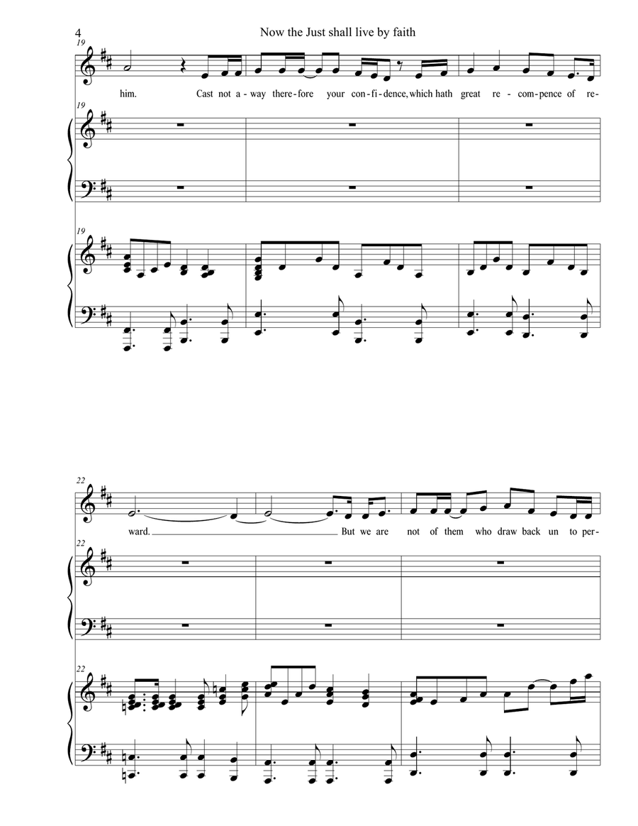 Now the Just shall live by faith Choir scores gallery preview page 4