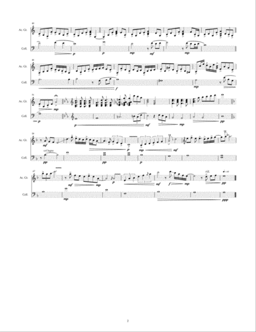 Guitar Cello Duet String Duet scores gallery preview page 2