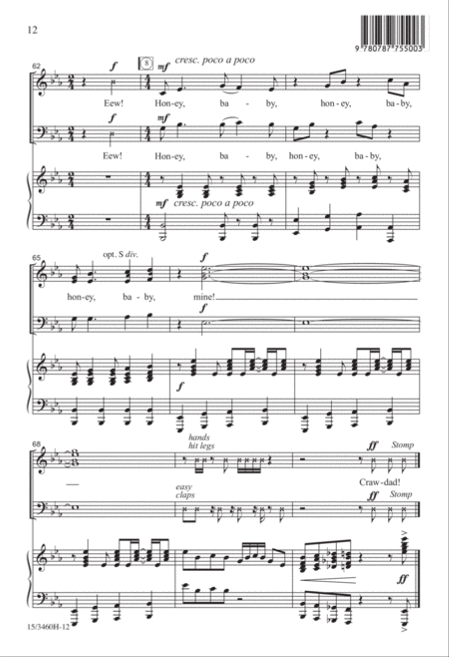 The Crawdad Song The Crawdad Song 3-Part scores gallery preview page 12