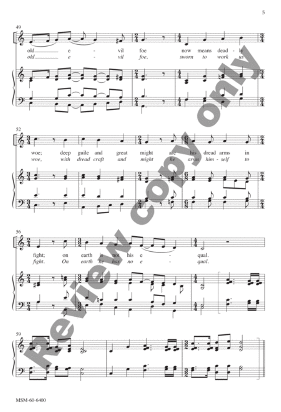 A Mighty Fortress is Our God (Rhythmic) 4-Part scores gallery preview page 5