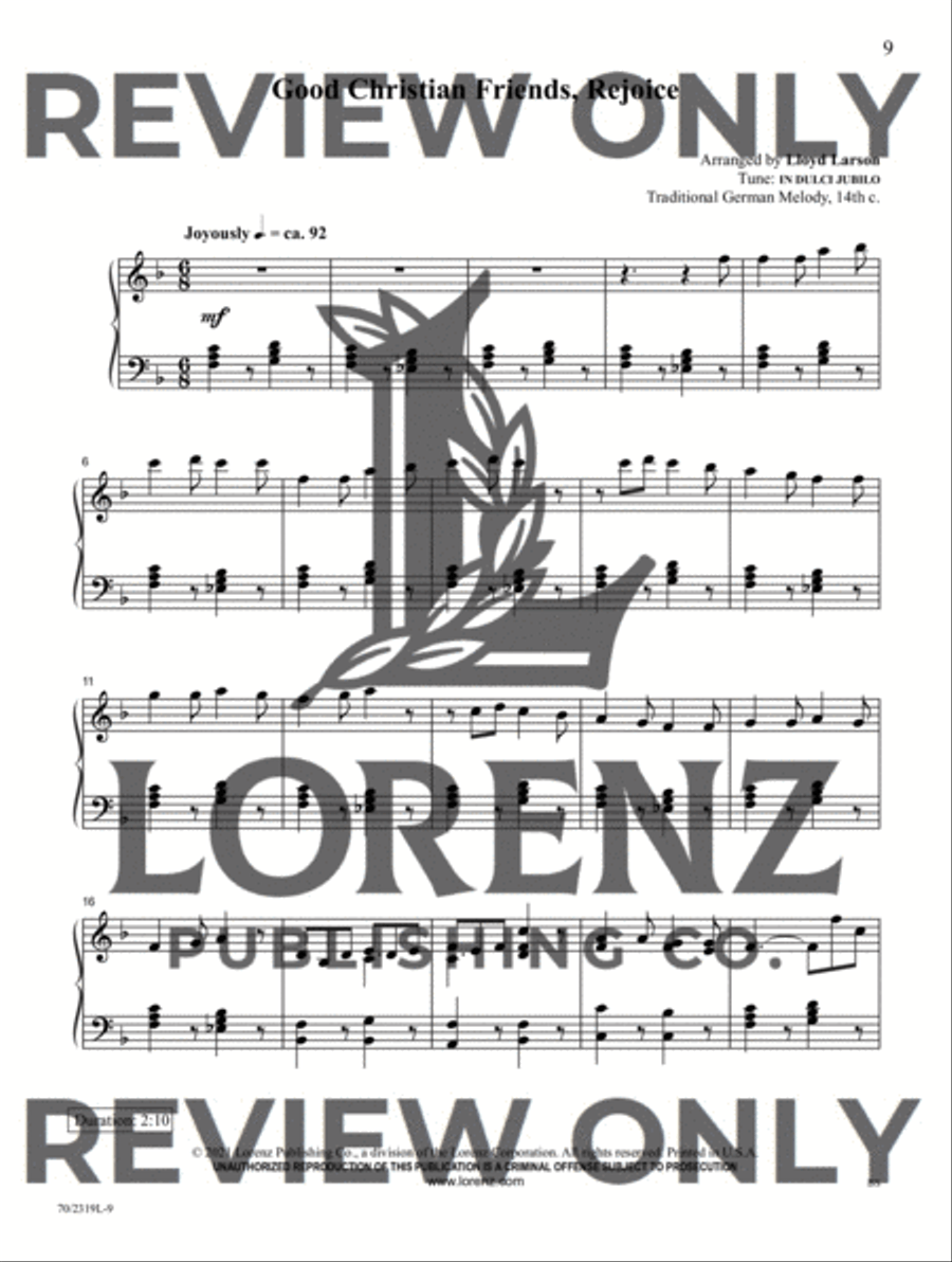 Rejoice, the King Is Born! Piano Solo scores gallery preview page 6