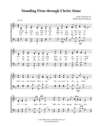 Standing Firm Through Christ Alone (SATB hymnal version)