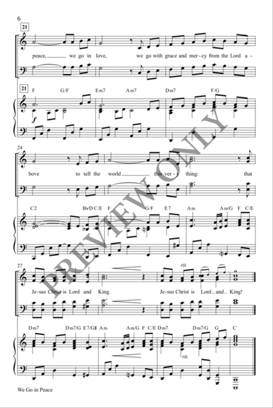 We Go in Peace 4-Part scores gallery preview page 5