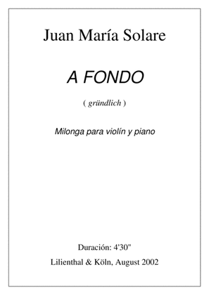 Book cover for A fondo [violin + piano]