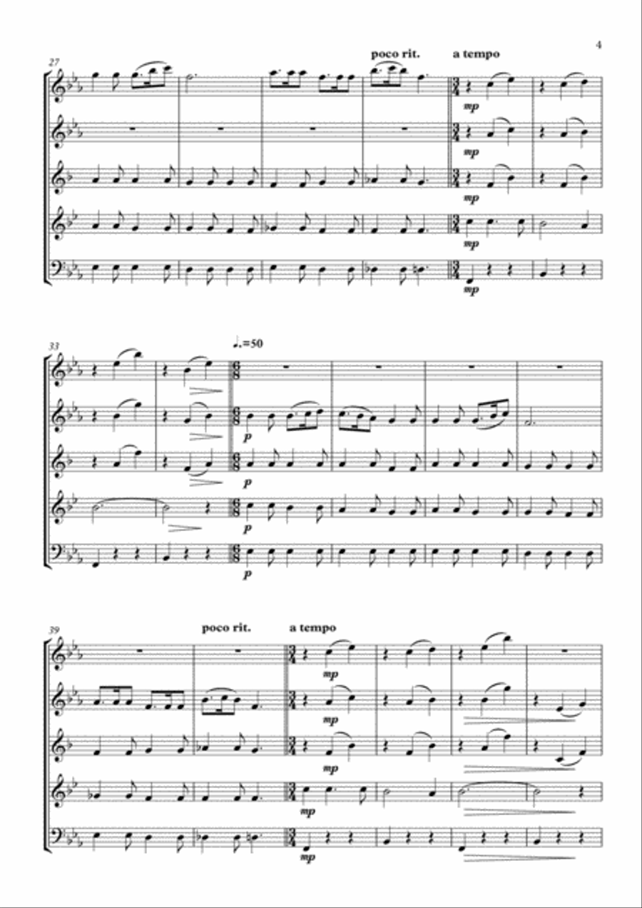 Hello, Young Lovers Hello, Young Lovers Woodwind Quintet scores gallery preview page 5