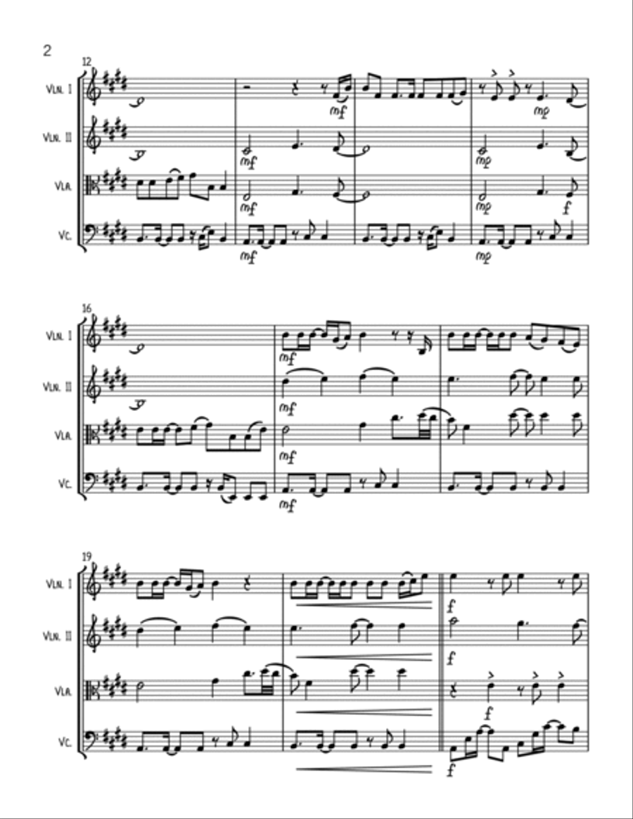 My Universe String Quartet scores gallery preview page 2