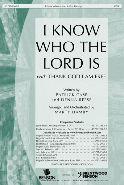 I Know Who the Lord is with Thank God I Am Free image number null