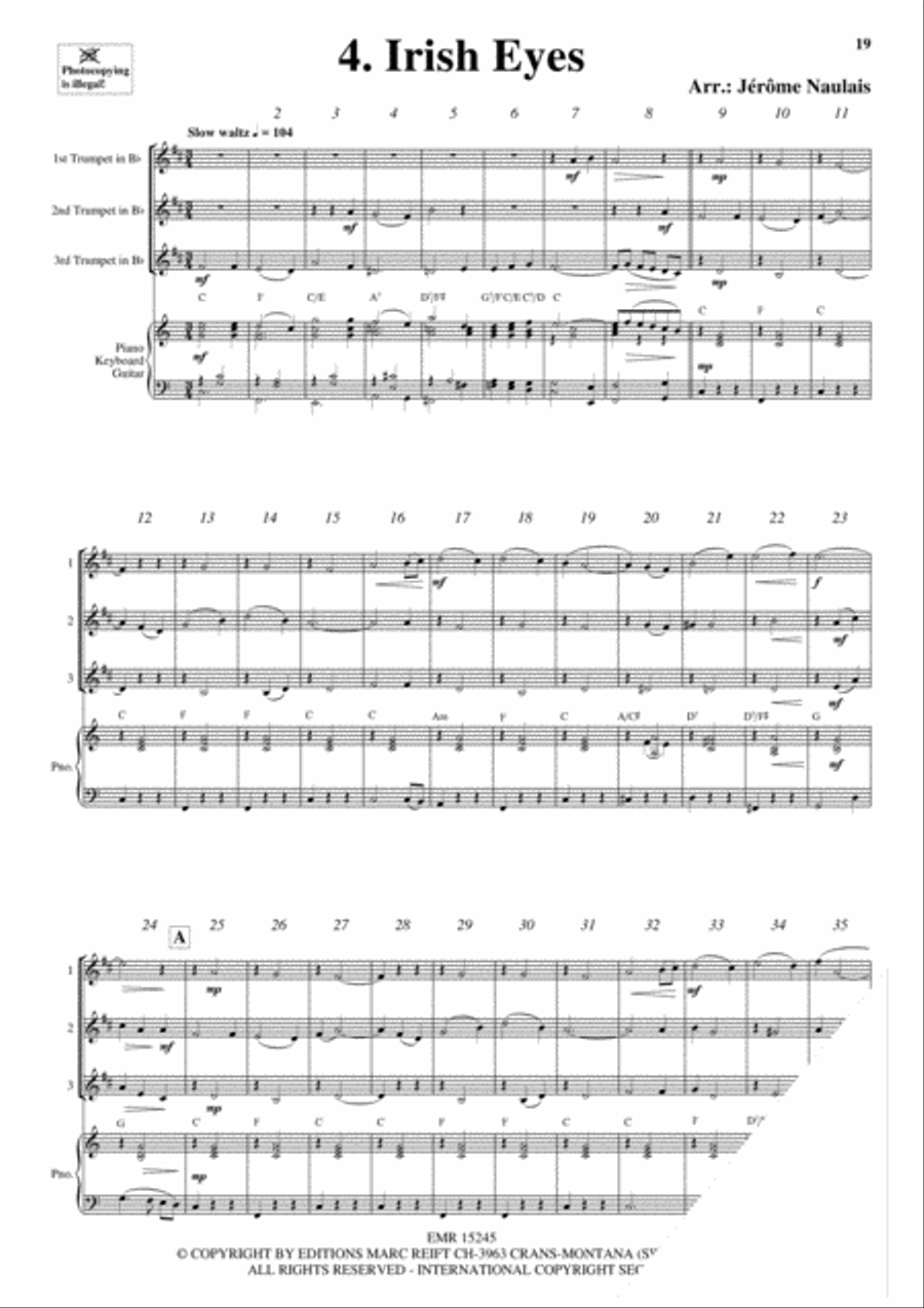 3 Trumpets & Piano Vol. 1 Trumpet Trio scores gallery preview page 6