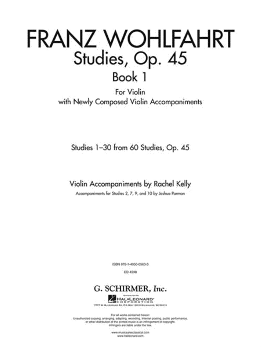 Studies, Op. 45 - Book I