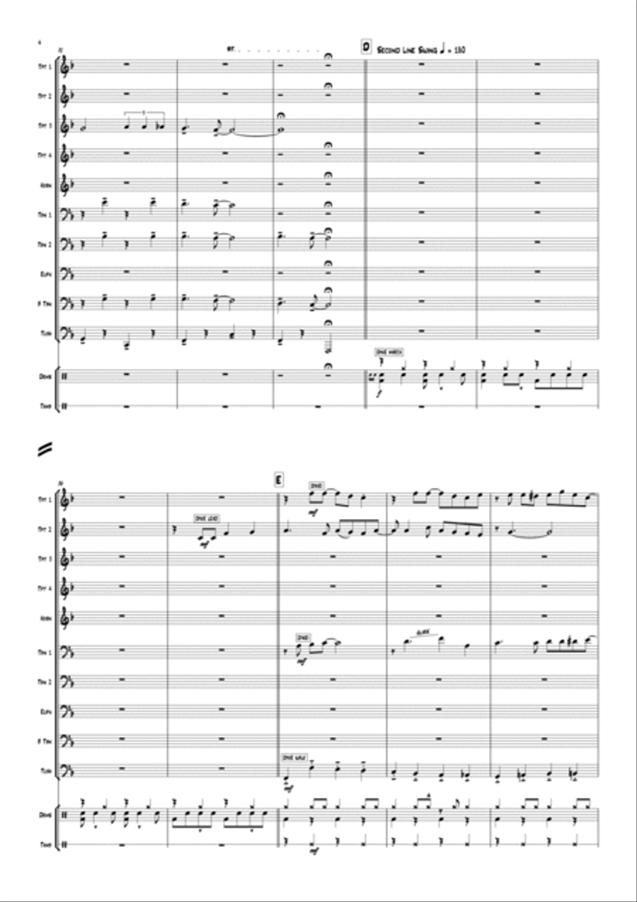 Blue Christmas Euphonium scores gallery preview page 6