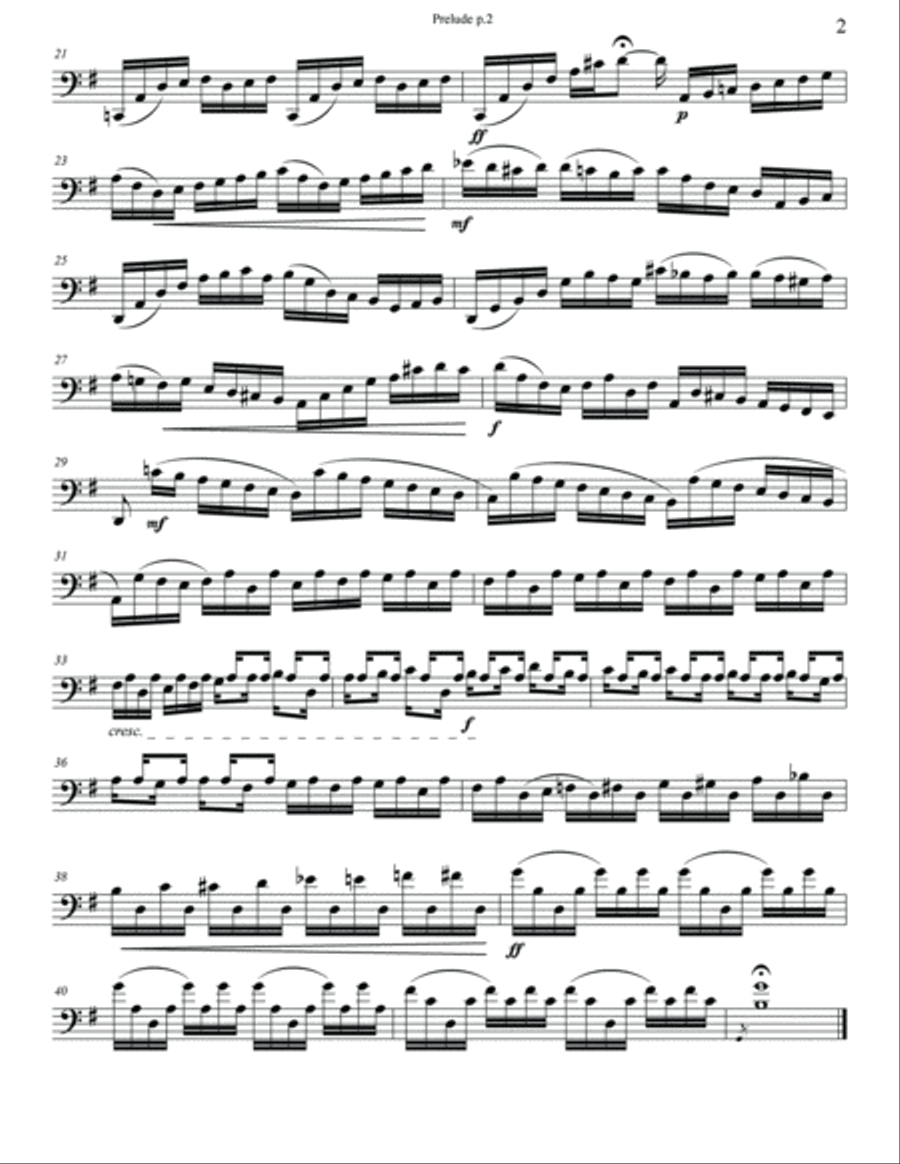 Prelude from Cello Suite No.1 in G Chamber Music scores gallery preview page 2