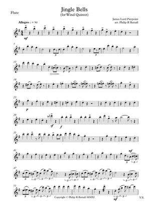 Jingle Bells (Wind Quintet) - Set of Parts [x5]