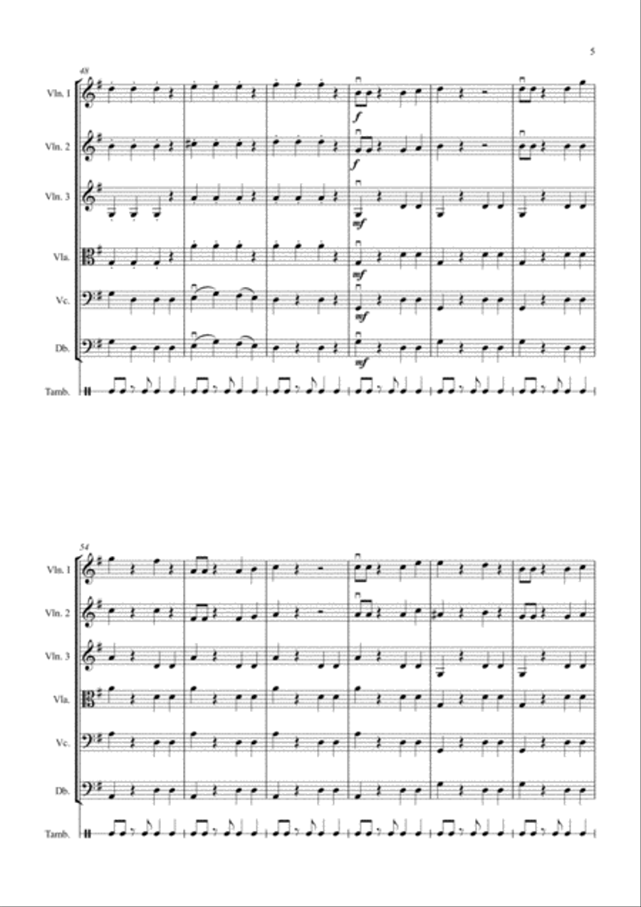 Little Tango for Beginning String Orchestra String Quartet scores gallery preview page 5