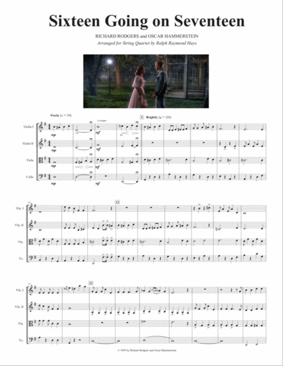 Sixteen Going On Seventeen String Quartet scores gallery preview page 2