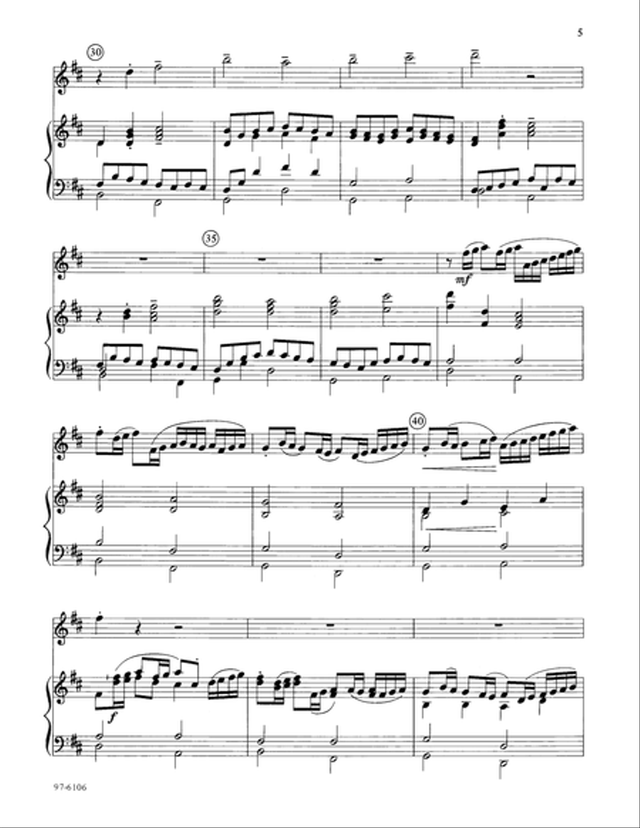 Canon in D / The Celebrated Canon (Organ and Flute or Clarinet) Clarinet scores gallery preview page 4