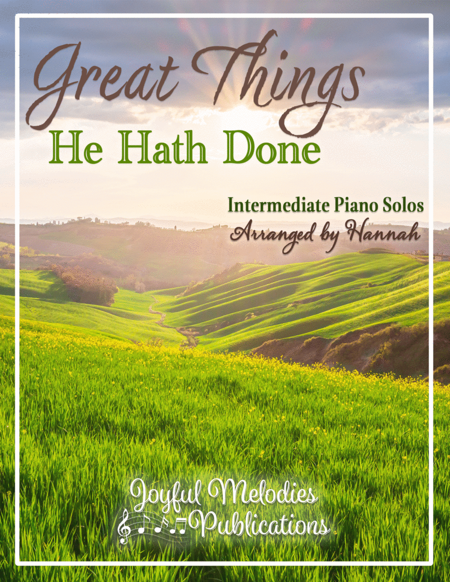 Great Things He Hath Done - Intermediate Piano Hymns Piano Solo scores gallery preview page 1