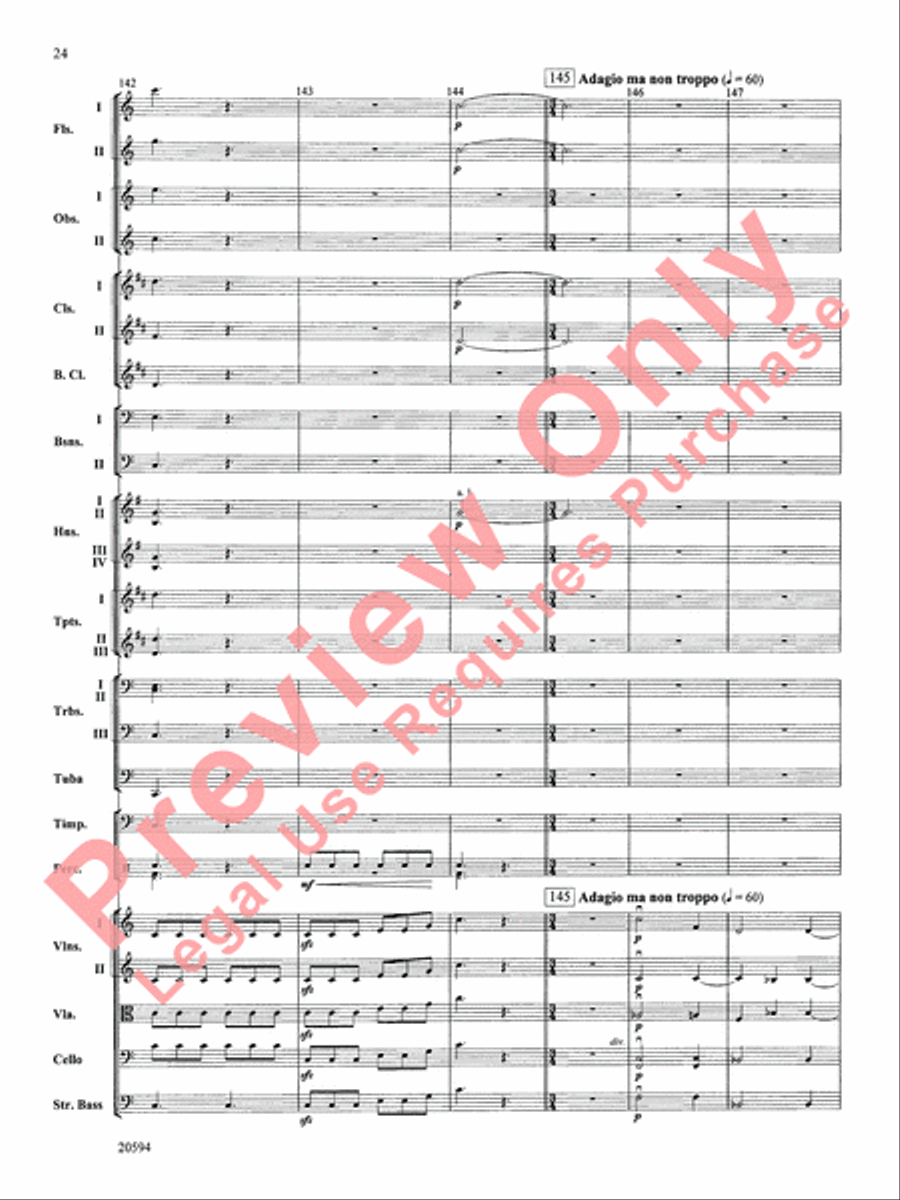 Symphony No. 9 (Fourth Movement) Full Orchestra scores gallery preview page 25
