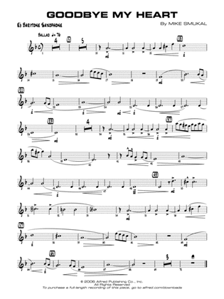Goodbye My Heart: E-flat Baritone Saxophone