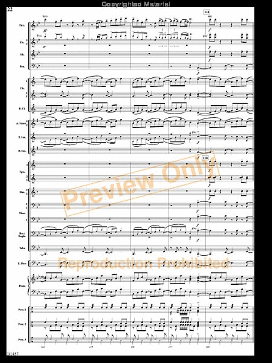 We Wish You a Mambo Christmas Concert Band scores gallery preview page 21