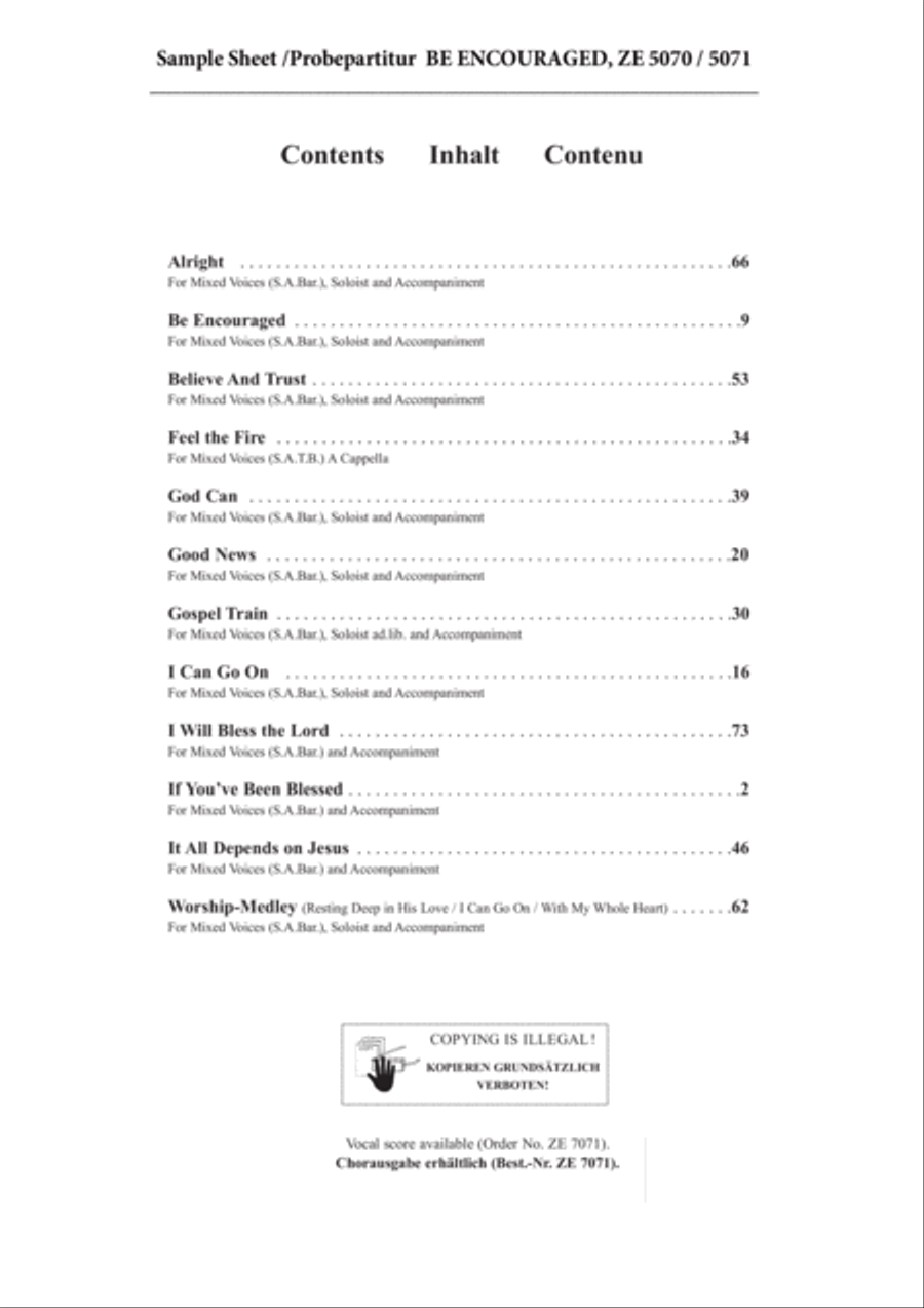 Be Encouraged 4-Part scores gallery preview page 2