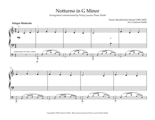 Book cover for Notturno in G Minor - Primer Level piano arrangement