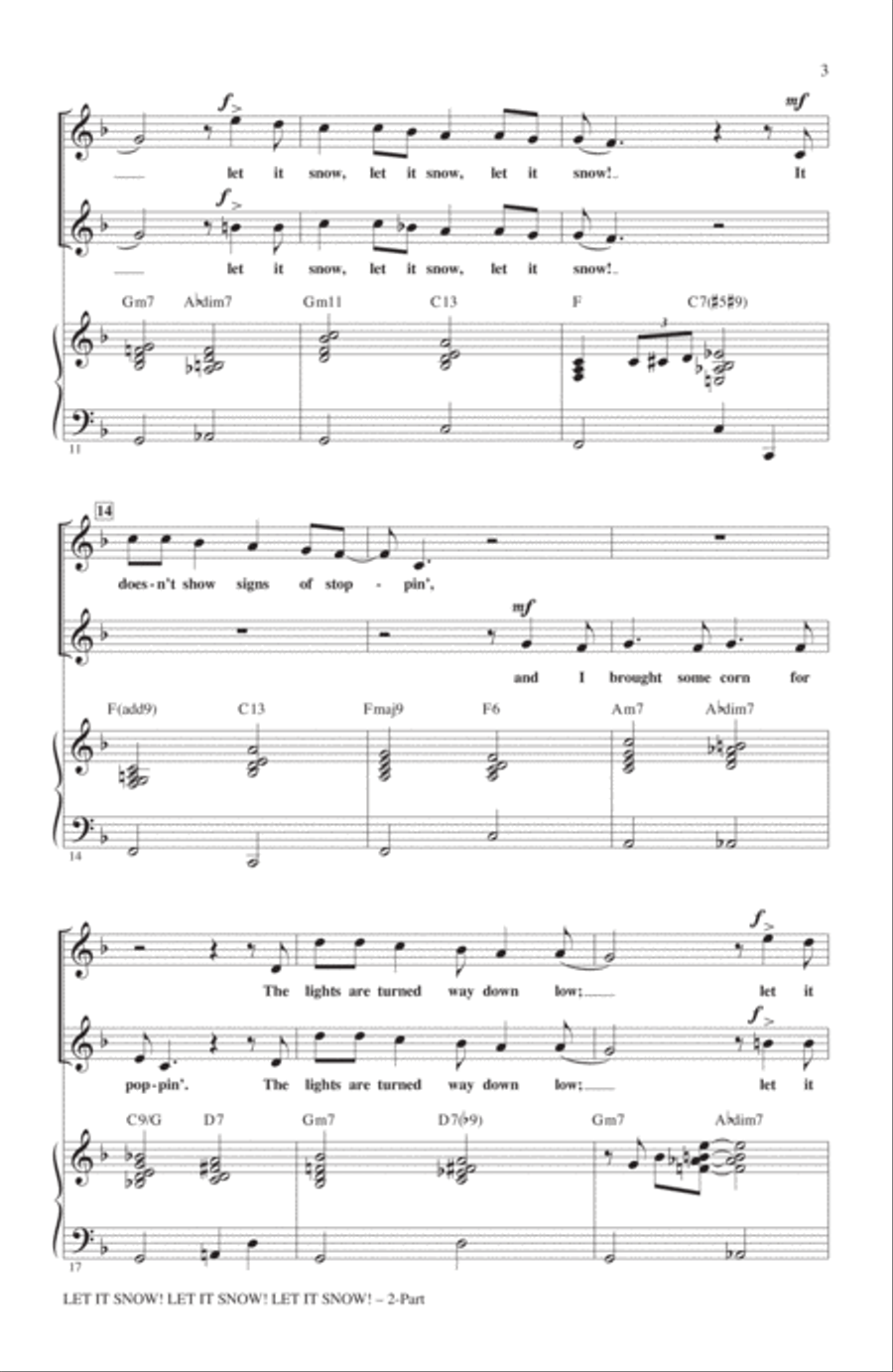 Let It Snow! Let It Snow! Let It Snow! (adapted by Mark Brymer) 2-Part scores gallery preview page 2