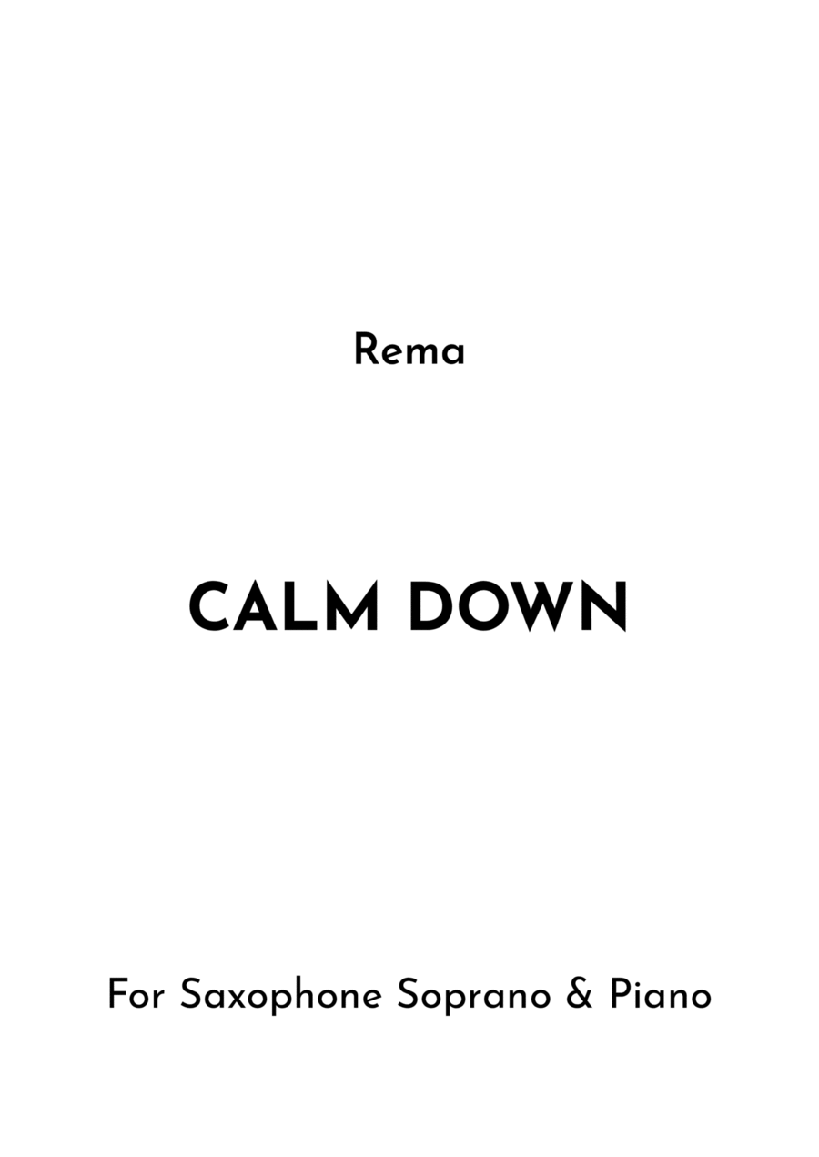 Calm Down Soprano Saxophone scores gallery preview page 1