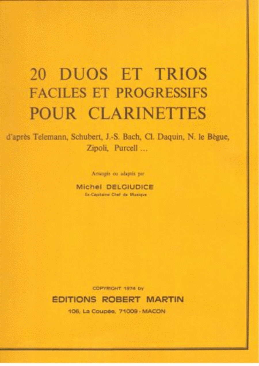 Duos et trios faciles et progressifs (20) Clarinet scores gallery preview page 1