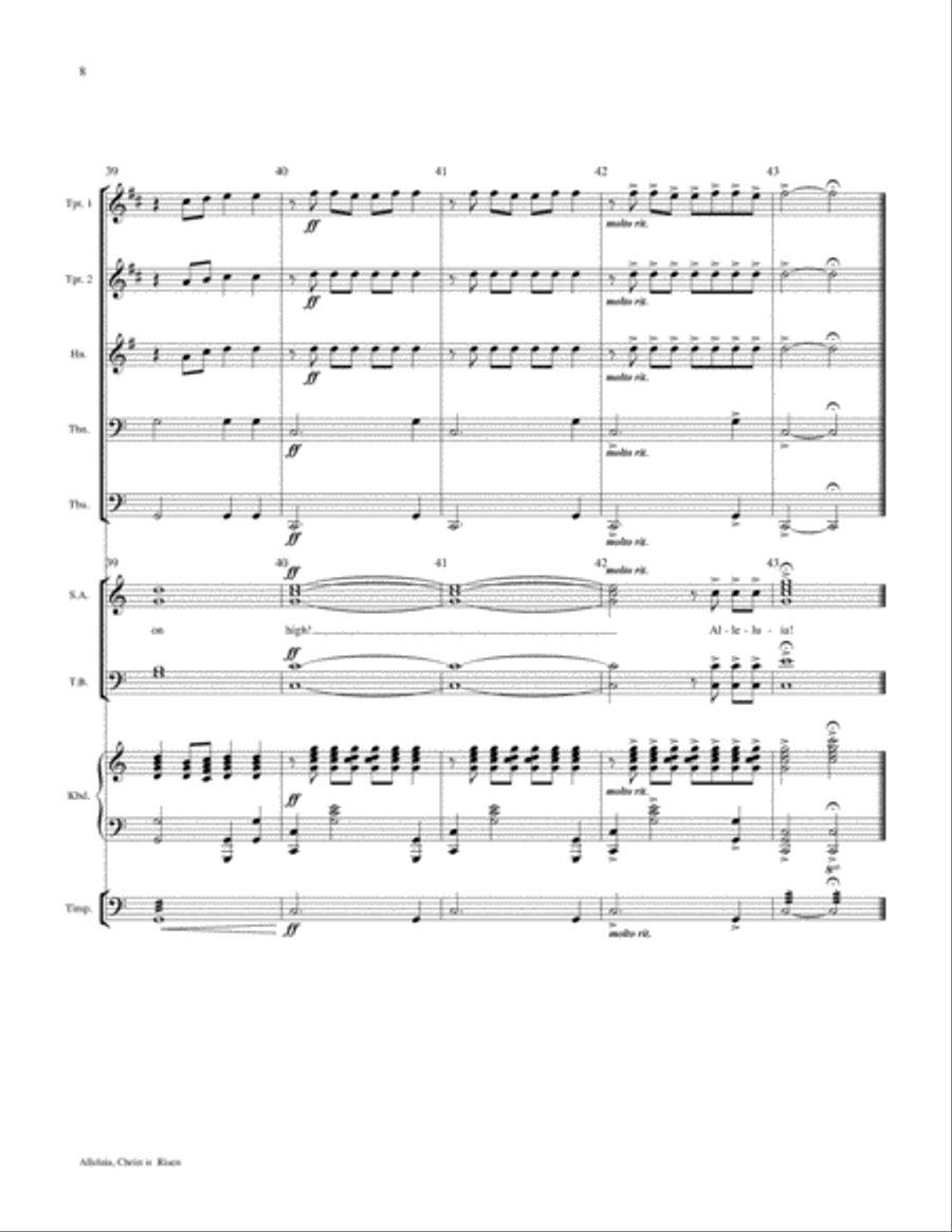 Alleluia, Christ Is Risen (An Easter Introit) Choir scores gallery preview page 10