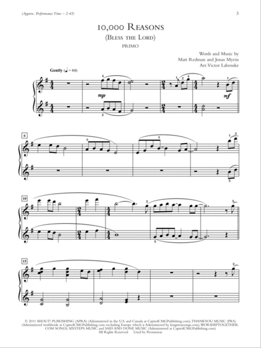 Sunday Morning Praise Duet Companion Small Ensemble scores gallery preview page 3