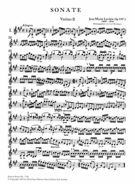 Three Original Sonatas for Two Violins