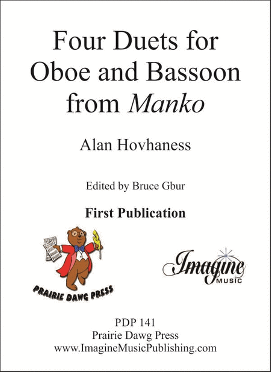 Four Duets for Oboe & Bassoon from Manko Woodwind Duet scores gallery preview page 1