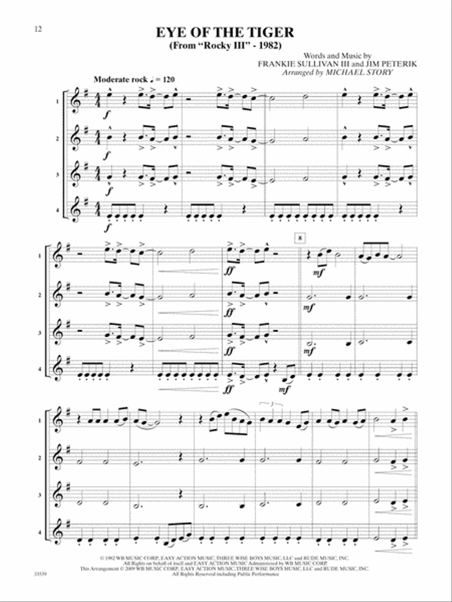 Movie Quartets for All Small Ensemble scores gallery preview page 3