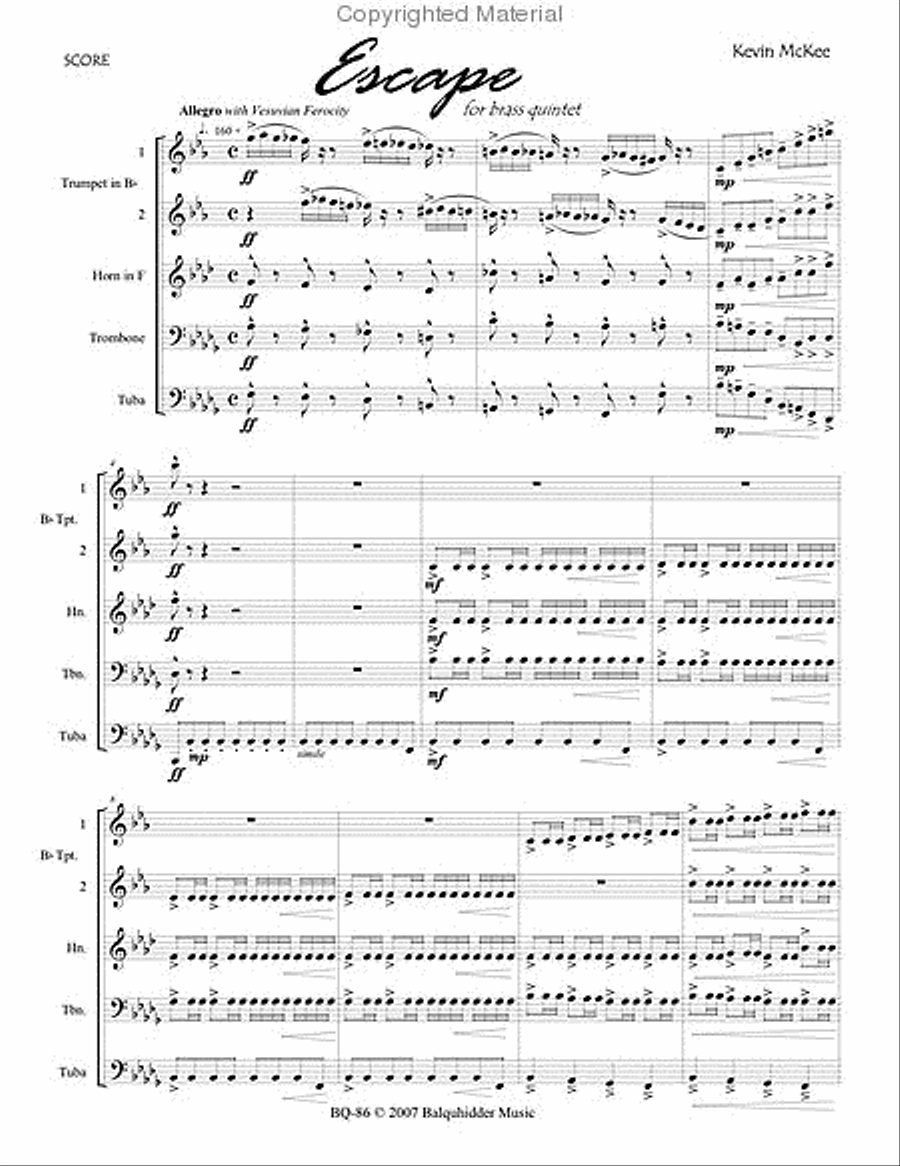 Escape Escape Horn scores gallery preview page 2